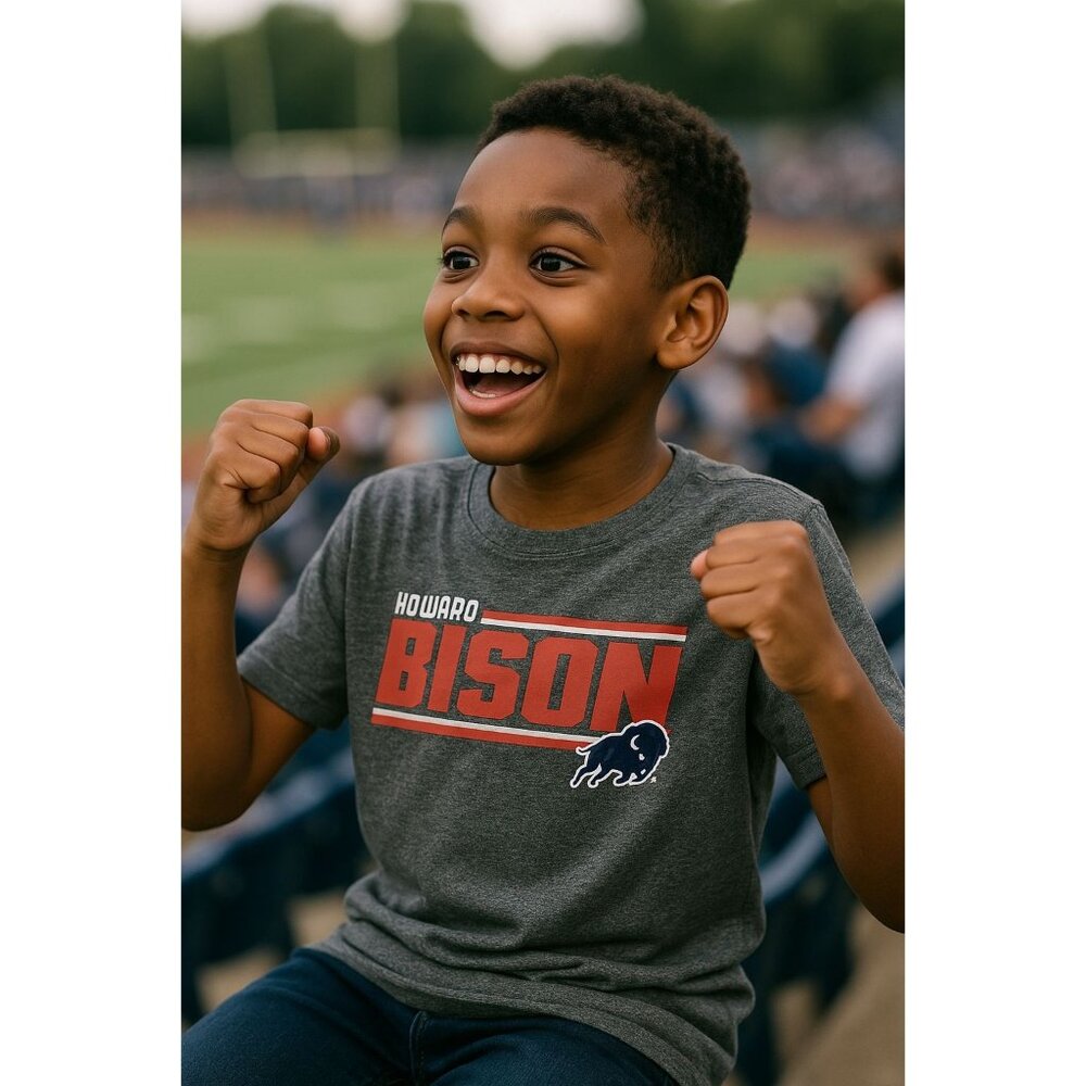 Sm Howard Bison University T-shirt Youth Kids Shirt Lightweight Short Sleeve Top